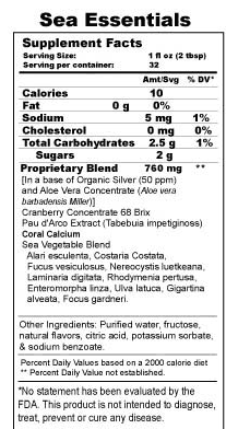 SEA Essentials Ingredients
